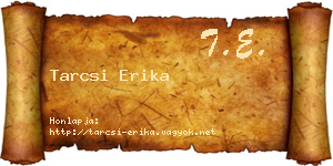 Tarcsi Erika névjegykártya