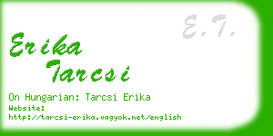 erika tarcsi business card